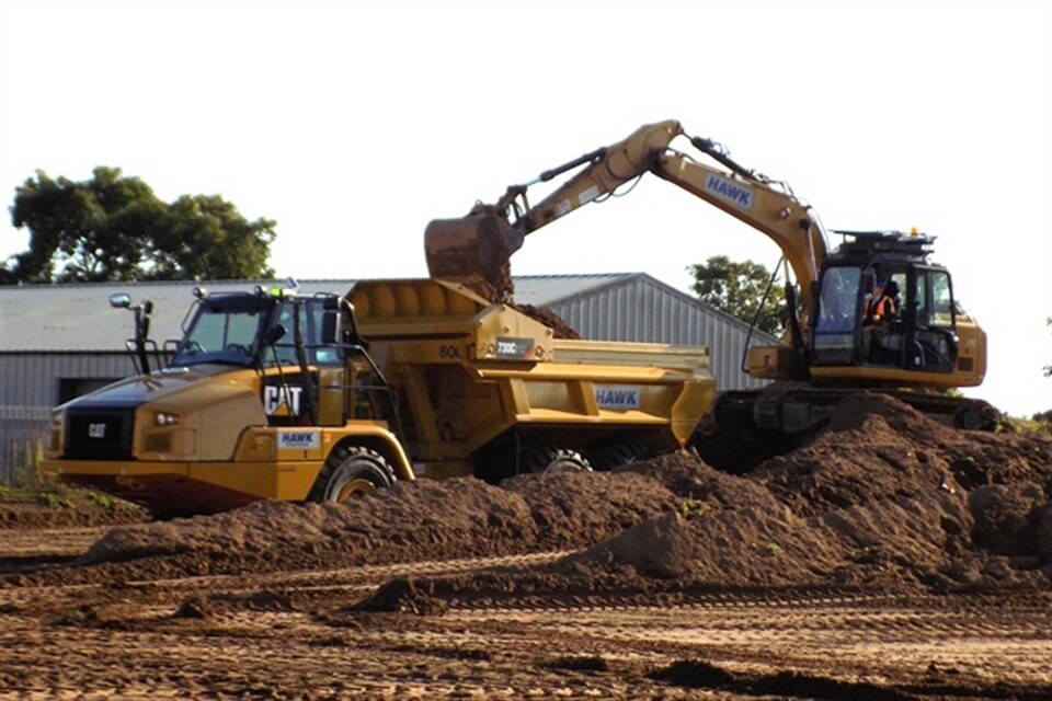 Hawk Plant Hire see many benefits from its Cat ejector trucks