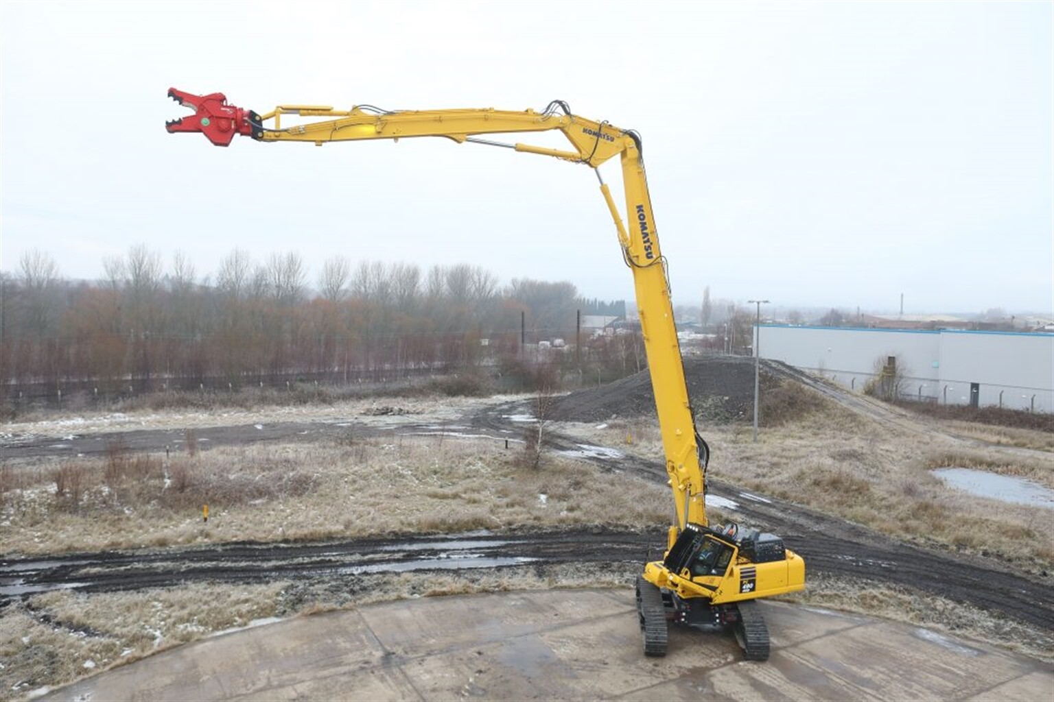 Komatsu's latest high reach demo machine the PC490HRD-11