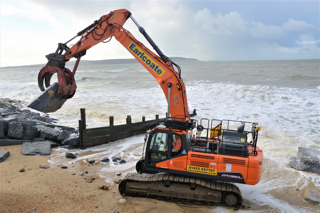 Rocking the Sea Defence Work (Digger Man Blog on Holiday, Post Re-Visits)