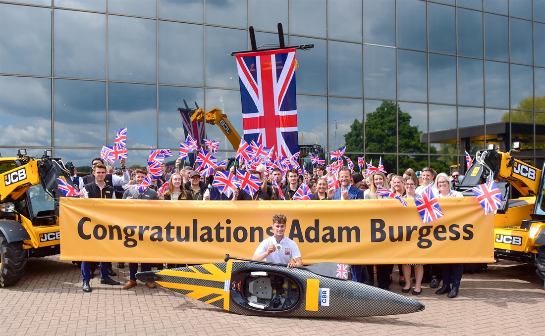 Applause rings out for Adam Burgess at JCB homecoming