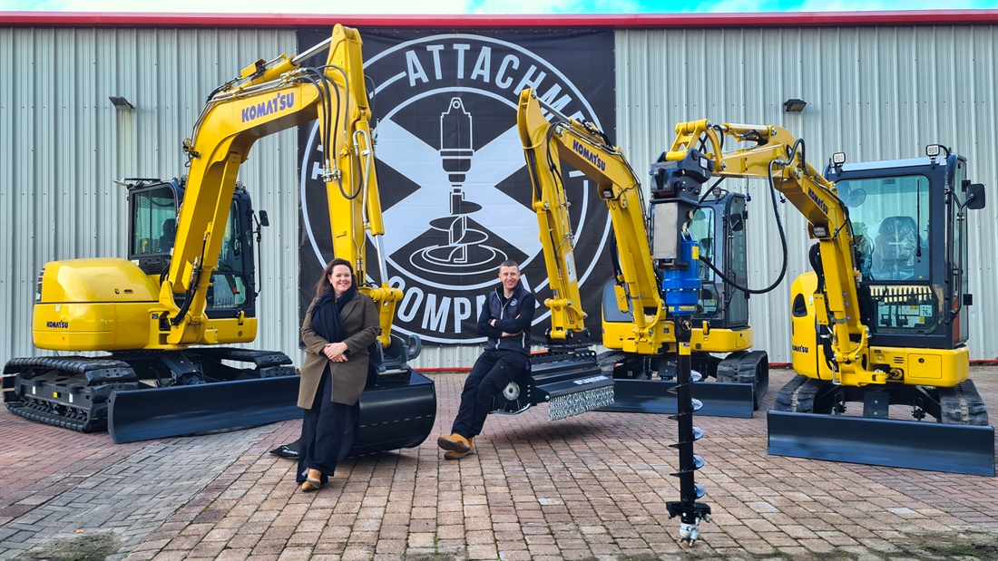 The Attachment Company appointed as Lothians and the Borders Komatsu Utility dealer