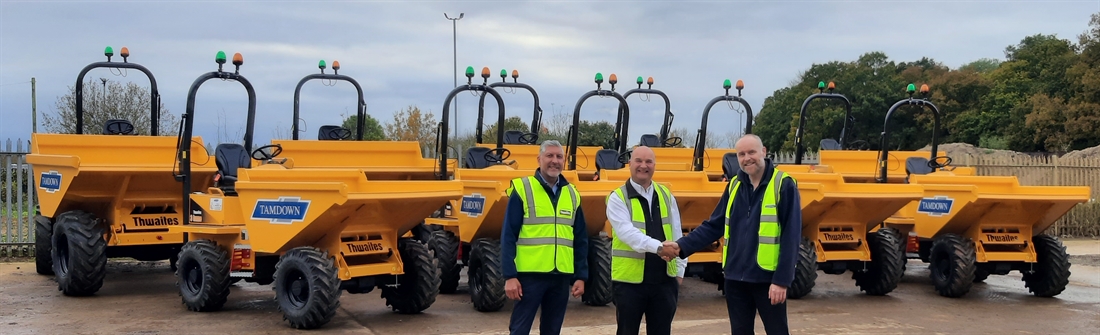 Ernest Doe & Thwaites Dumpers secure major groundworks machinery deal with Tamdown Group Ltd