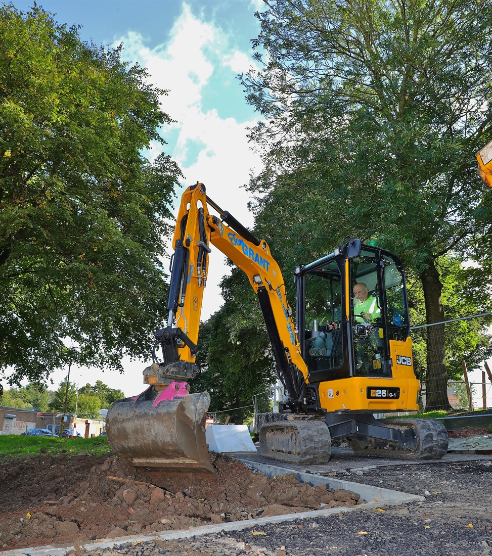 First new JCB mini excavator touches down in Scotland