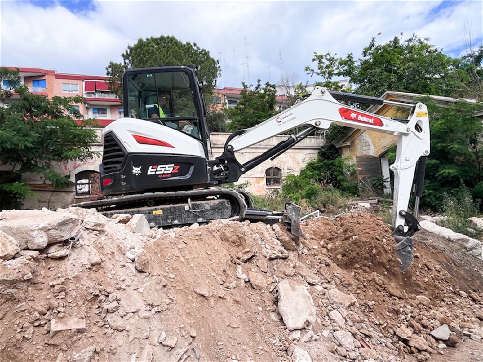 Bobcat equipment vital to redevelopment of  former Rossani Barracks in Bari, Italy