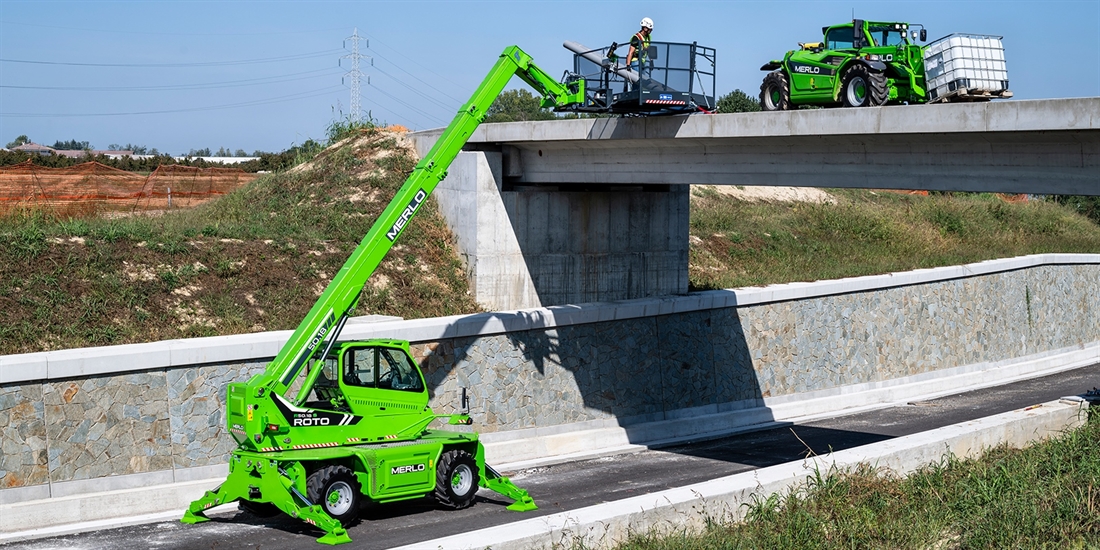 Preview the all-new Merlo ROTO range of rotating telescopic handlers at Bauma 2025