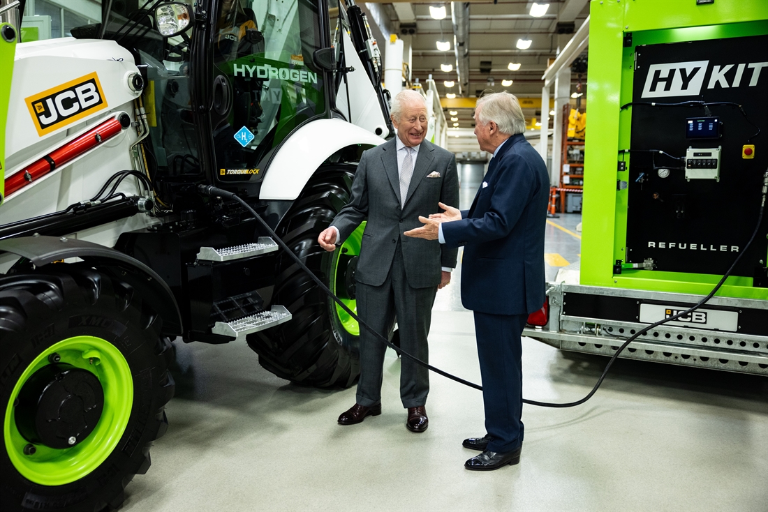 The King gets a glimpse of the future at JCB